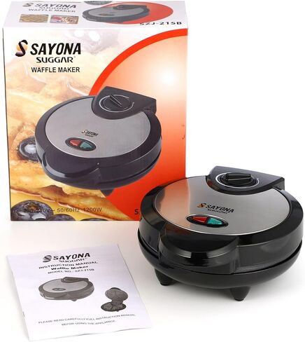 Heart Waffle Irons,Waffle Maker Non-Stick for Easy Cleanup, 5-Slice Heart Waffle Sandwich Maker, Breakfast Machine,Indicator Lights, Cool Touch Handle, 1000W Heating Fast, Silver & Black in Saudi Arabia