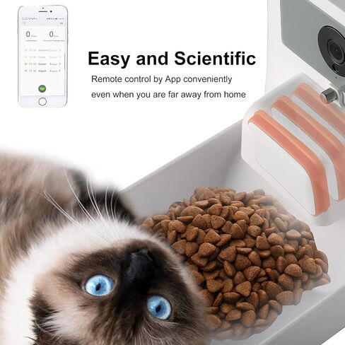 SKYMEE 8L WiFi Pet Feeder Automatic Food Dispenser for Cats & Dogs - 1080P Full HD Pet Camera Treat Dispenser with Night Vision and 2-Way Audio, Wi-Fi Enabled App for iPhone and Android in Saudi Arabia
