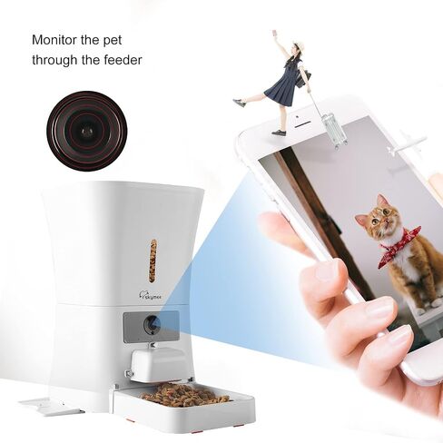 SKYMEE 8L WiFi Pet Feeder Automatic Food Dispenser for Cats & Dogs - 1080P Full HD Pet Camera Treat Dispenser with Night Vision and 2-Way Audio, Wi-Fi Enabled App for iPhone and Android in Saudi Arabia
