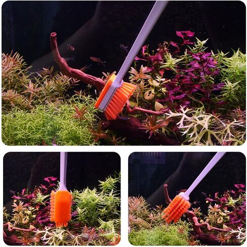 فرشاة تنظيف حوض السمك على الوجهين، أداة تنظيف إزالة الطحالب، فرشاة متعددة الوظائف لخزان الأسماك in Kuwait