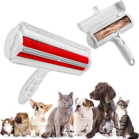Pet Hair Remover-Lint Roller for Pet Hair-Cat and Dog Hair Remover for Couch, Furniture, Carpet, Car Seat, Reusable Pet Hair Roller with Self-Cleaning Base-Upgraded Animal Fur Removal Tool in Saudi Arabia