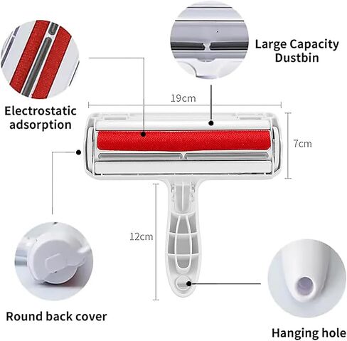 Pet Hair Remover-Lint Roller for Pet Hair-Cat and Dog Hair Remover for Couch, Furniture, Carpet, Car Seat, Reusable Pet Hair Roller with Self-Cleaning Base-Upgraded Animal Fur Removal Tool in Saudi Arabia