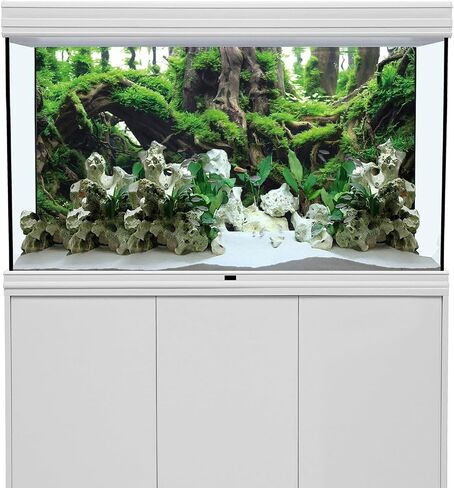 AWERT 24x16 inches Tree Branches Fish Tank Background Green Algae Aquarium Background River Bed & Lake Aquarium Background Vinyl Background in Kuwait