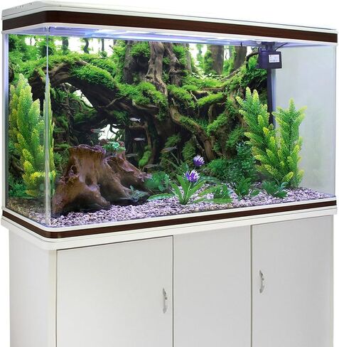 AWERT 24x16 inches Tree Branches Fish Tank Background Green Algae Aquarium Background River Bed & Lake Aquarium Background Vinyl Background in Kuwait