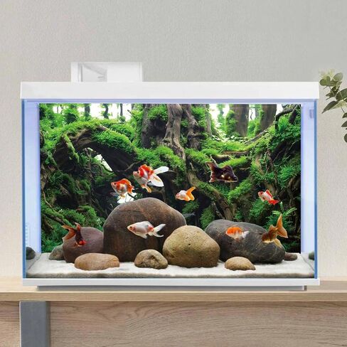 AWERT 24x16 inches Tree Branches Fish Tank Background Green Algae Aquarium Background River Bed & Lake Aquarium Background Vinyl Background in Kuwait