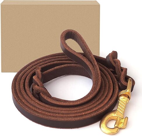 Leather Dog Leash 3ft Dog Leashes for Large Dogs Heavy Duty Training Leash for Medium/Small Dogs Soft Brown Leather Leash in Saudi Arabia