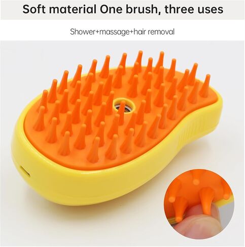 Cat Steam Brush, Multifunctional Steamy Cat Brush, 3 in 1 Steam Brush for Cats, Cat Hair Brush/Cat Massager, Misty Brush Cat, Steaming Pet Brush for Grooming Shedding Bathing in Saudi Arabia