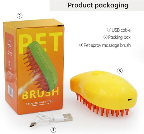 Cat Steam Brush, Multifunctional Steamy Cat Brush, 3 in 1 Steam Brush for Cats, Cat Hair Brush/Cat Massager, Misty Brush Cat, Steaming Pet Brush for Grooming Shedding Bathing in Saudi Arabia