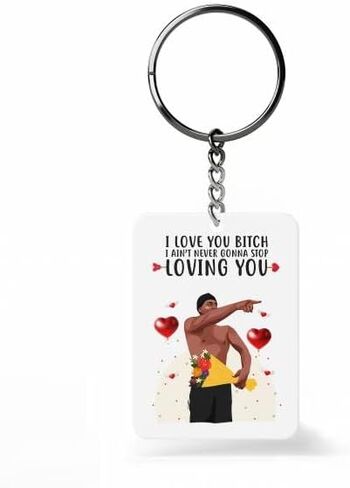 سلسلة مفاتيح مضحكة "I Love You Bitch" لعيد الحب/Galentines - سلسلة مفاتيح رومانسية، سلسلة مفاتيح حب لطيفة، عيد الحب المضحك، تحية الحب، حب مضحك [K-00407] in Saudi Arabia