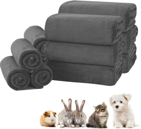 10 Pieces Waterproof Guinea Pig Blankets Quick Dry Soft Hamster Fleece Cage Liners Washable Small Animal Pee Pad Reusable Pet Sleep Mat Pad Cover (13x30Inch) in Saudi Arabia