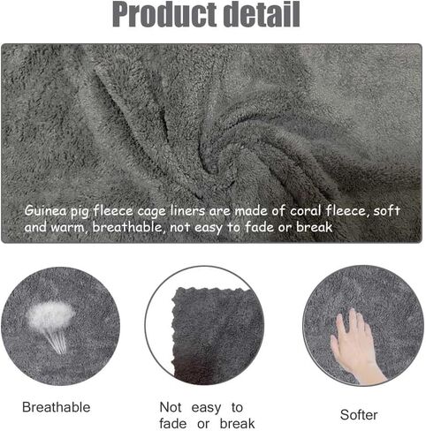 10 Pieces Waterproof Guinea Pig Blankets Quick Dry Soft Hamster Fleece Cage Liners Washable Small Animal Pee Pad Reusable Pet Sleep Mat Pad Cover (13x30Inch) in Saudi Arabia