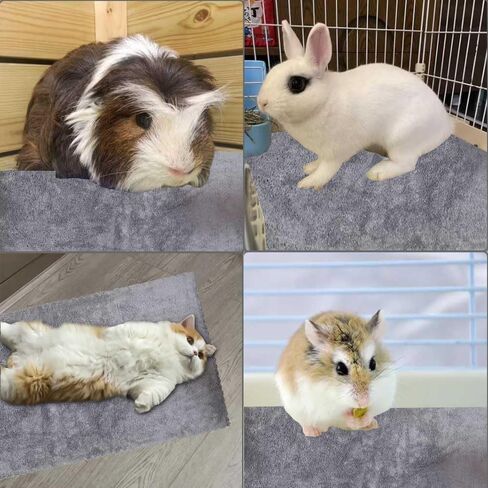 10 Pieces Waterproof Guinea Pig Blankets Quick Dry Soft Hamster Fleece Cage Liners Washable Small Animal Pee Pad Reusable Pet Sleep Mat Pad Cover (13x30Inch) in Saudi Arabia