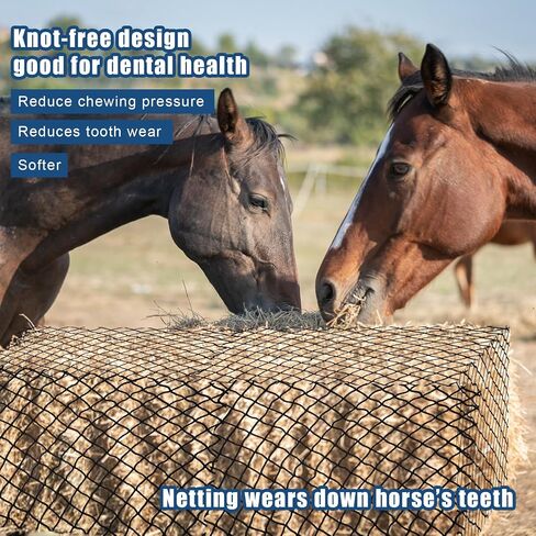 23pcs Hay Bales for Horses, Large Round Bale Hay Net Square Bale Slow Feed Hay Net Fit for 5x5x5 Feet Round Hay Bales and 3x4x8 Feet Square Hay Bales for Farm Countryside in Saudi Arabia
