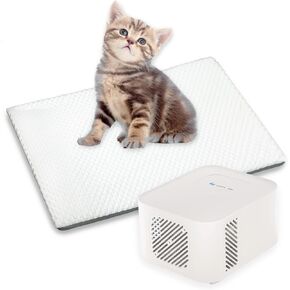 Pet Mat Heating & Cooling System, Consistent Warm and Cold Water Pad for Dogs and Cats, No Chemical Gel or Refrigeration Needed, Machine Washable, Ideal for Home(28.0"L x 22.0"W x 1.0"Th)