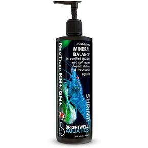 Brightwell Aquatics NeoTiger KH+/GH+ - Establishes Mineral Balance in Purified and Soft Water for Shrimp and Freshwater Aquariums, 250 ml