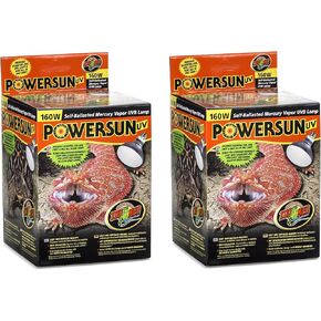 Zoo Med PowerSun UV Mercury Vapor Lamps 160 Watts (2 Pack)