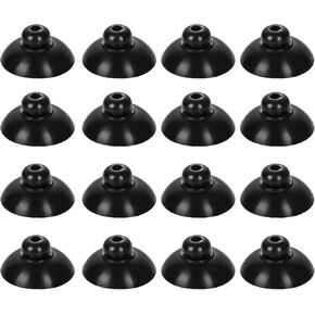 16pcs Fish Tank Suction Cups, Black Aquarium Suction Cup Camp Clip Rubber Suction Cup Clips Accessories Fish Tank Attachments for Fish Tank Aeration Setup, Airline Tubing, and Tank Pump
