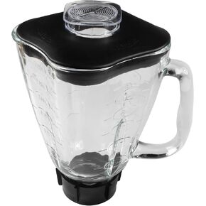 HQRP Glass Square Replacement Blender Jar Set Compatible with Oster Osterizer Blender Models, 6-Cup, 1.75L Pitcher, 0.46 Gallon Capacity