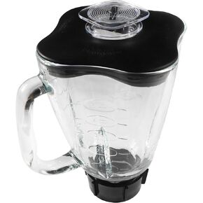 HQRP Glass Jar Set Replacement Compatible with Oster Osterizer Blender, 004954-011-090 014709-156-000 004902-003-NP0 084036000000, 1.75L Pitcher, 0.46 Gallon Capacity