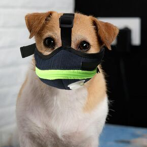 كمامة للكلاب، كمامات مغطاة بشبكة ناعمة للكلاب الصغيرة والمتوسطة والكبيرة، فلتر حماية للطعم المسموم مع أشرطة قابلة للتعديل، تمنع العض والمضغ (الحجم: L) in Kuwait