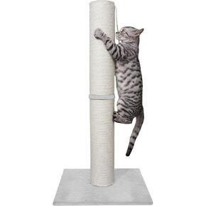 MumMarmot's Cat Scratching Post with Premium Sisal Rope 4.5 Inch Large Diameter Scratcher Post for Indoor Cats Beige（34 inch）