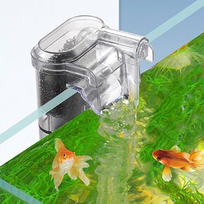 Slim Aquarium Filter,Quiet Hang on Back Fish Tank Filter for 3-10 Gal Aquariums with 1 Pre-Filter Sponge ，Adjustable Flow，250L/H