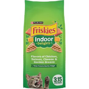 Purina Friskies Indoor Dry Cat Food, Indoor Delights - (4) 3.15 lb. Bags