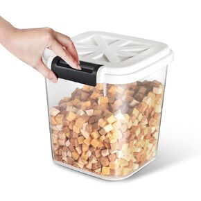 10Lbs/5kg/5.3qt Airtight Dog food storage container with lids,Dog Treat Container With Measuring cup,Dry Pet Food storage bin for Dogs,Cats,and Birds