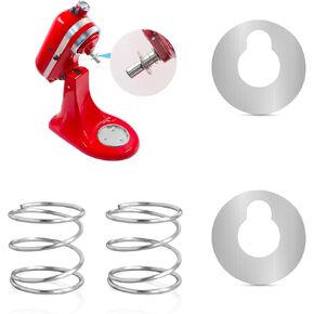 for Kitchen Aid Stand Tilt-head Mixer Spring Washer and Silicone Washers Set, Quick Install Accessories for Kitchen Aid Mixer Stainless Steel Mixer Parts