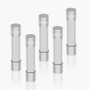 Microwave Fuse 20A 250V Slow Blow Ceramic Fuse Universal Compatible Replacement Parts for GE WB27X10388 and Most Brands Microwaves(Pack of 5 Pcs)