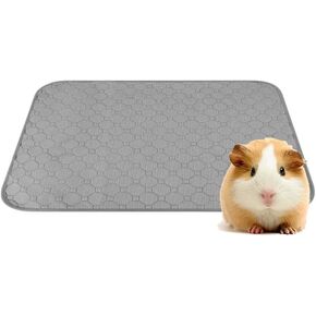 FAMICHEER Revestimiento ropa de cama absorbente tipo almoadilla lavable Reusable para jaula de conejillo de indias, conejos, Gatos, Perros, coballas y otros animales pequeños., Gris