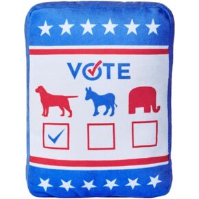Pawsidential Ballot Dog Toy - Political Plush Squeak Chew Toy for Dogs with Crinkle Paper - Funny Crinkle Dog Toy for Endless Election Season & 4th of July Fun