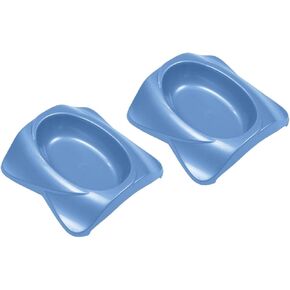 Van Ness 2 Pack of Heavyweight Cat Dishes, 9 Ounce Capacity Each, Assorted Colors2