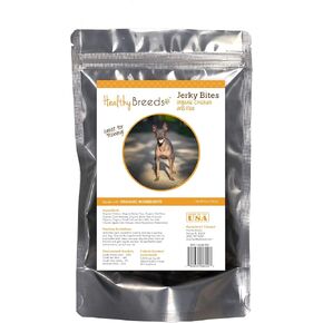 Healthy Breeds Miniature Schnauzer Jerky Bites Chicken & Rice Recipe Dog Treats 5 oz