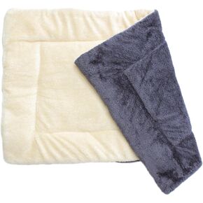 Downtown Pet Supply - Dog Crate Mat - Comfort Dog Bed or Cat Bed - Soft Fleece Nap Mat - Easy Maintenance, Machine Washable Dog Bed - Oatmeal/Charcoal - 42 in x 27 in - Extra Large Dog Bed