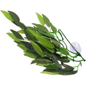 Terrarium Reptile Aquarium Stand Reptile Plants repta Vines Fake Plants for Reptiles red Ornament Suction Cup Plants for Aquarium Amphibia Plastic Container Tank Amphibious