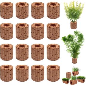 Rainmae 16 Pcs Aquatic Water Plant Fixed Rings, Water Plants Cultivation Fixed Ring Aquatic Water Plant Fixed Ring Ceramic Plant Pot, Landscape Ceramic Pottery Gravity Ring for Fish Tank Accessories