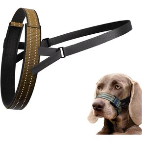 Nylon Anti-Drop Dog Muzzle Cover for Small, Medium and Large Dogs, Prevents Biting, Barking and Chewing, Adjustable Leash Loop, Soft, Breathable Dog Muzzles (S)