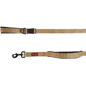 KONG Comfort Ultra Durable Traffic Padded Handle Hands Free Quick Control Leash 6' (Tan)