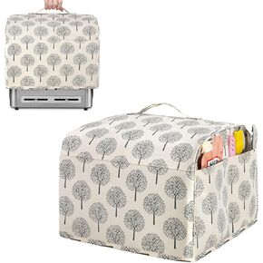 غطاء غبار محمصة الخبز 4 شرائح من YARWO متوافق مع Cuisinart CPT-435P1/CPT-640P1، شاطئ هاميلتون، أوستر، غطاء ماكينة الخبز القطني القابل للمسح يناسب معظم المحامص ذات الفتحات الطويلة ذات 4 شرائح، شجرة in Kuwait