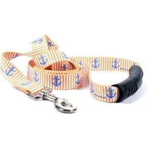 Yellow Dog Design Anchors Away Ez-Grip Dog Leash with Comfort Handle 1" Wide and 5' (60") Long, Large