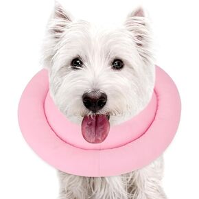 Soft Dog Cone Alternative After Surgery, Comfortable Adjustable Dog Recovery Collars & Cones, Waterproof Elizabethan Donut Collar for Small Dogs to Stop Licking
