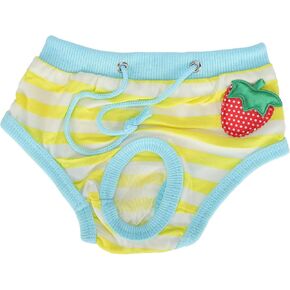 Dog Underwear Soft and Comfortable Cotton Female Pet Sanitary Pants Puppy Physiological Pants Dog Diapers for Dogs and Mini Pigs[Yellow XL] Diapers