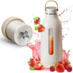 Portable Blender,80watt Personal Blender Shakes Smoothies.18 Oz Mini Blender USB Rechargeable Type-C Travel Picnic Office