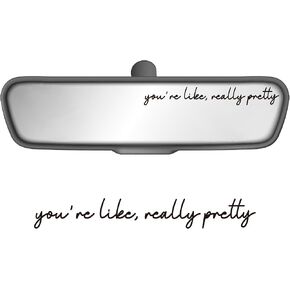 2x ملصق حائط من الفينيل مطبوع عليه You're Like Very Pretty Mirror، ملصقات جدارية لغرفة النوم، ملصق مرآة للفتيات، ملصقات جدارية لغرفة نوم الفتيات، ملصق باب الحمام، مقاس 18 × 1.4 بوصة (ملصق من الفينيل بدون مرآة) in Saudi Arabia