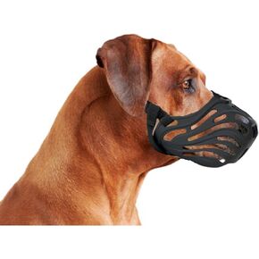 PetnBeyond Silicone Basket Dog Muzzle - for Small, Medium, and Large Dogs - Soft Cage Muzzle to Prevent Biting, Chewing, and Barking - for Grooming, Training - Breathable Humane (Large)