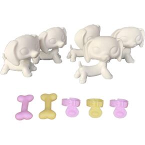 LPSCB 5pcs Cocker Spaniel Dog White Base for Pet Shop Custom DIY Paint Design Your Pet