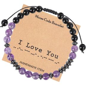 BUFOR Bracelet, Handmade Healing Hematite Natural Black Obsidian Hematite Bracelet for Man Women