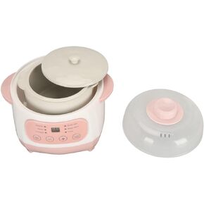 1L Electric Stew Pot 200W Anti Dry Burn Ceramic Cooker, Convenient and Easy to for Rice Soup (US Plug 110V)
