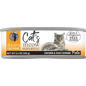 طعام القطط المعلب الرطب الخالي من الحبوب من Dave's Pet Food (باتي، جوبليشس جورميه)، صنع في الولايات المتحدة الأمريكية طعام القطط الرطب الصحي الطبيعي، الفيتامينات والمعادن المضافة، خالي من الحبوب، علب 13 أونصة (علبة تحتوي على 12)
